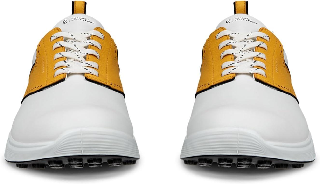 imageECCO Mens S Casual Saddle WaterproofWhiteSaffron