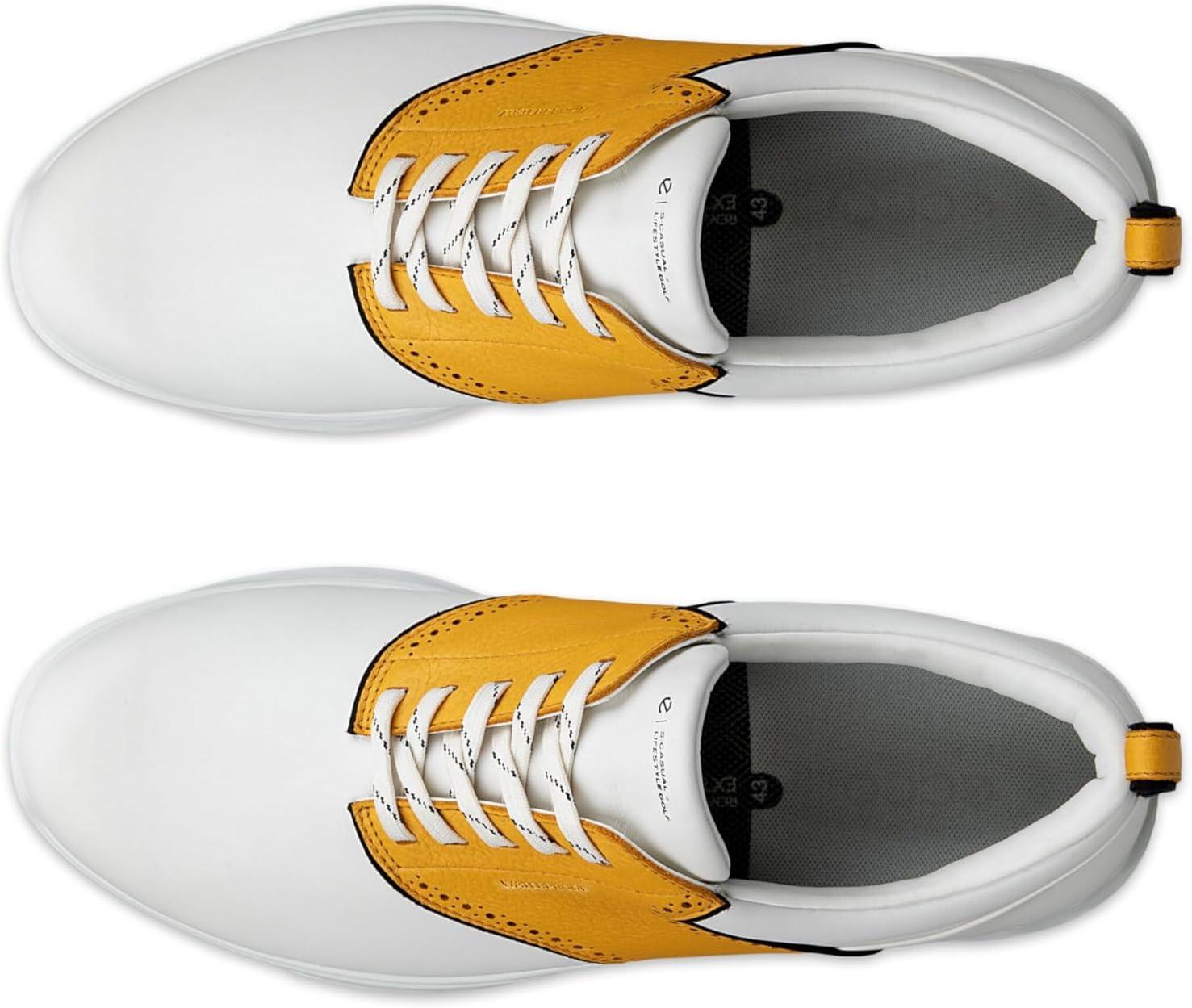 imageECCO Mens S Casual Saddle WaterproofWhiteSaffron