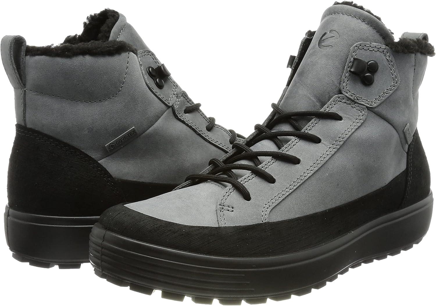 imageECCO Mens Soft 7 Tred Fashion BootBlackTitanium Nubuck