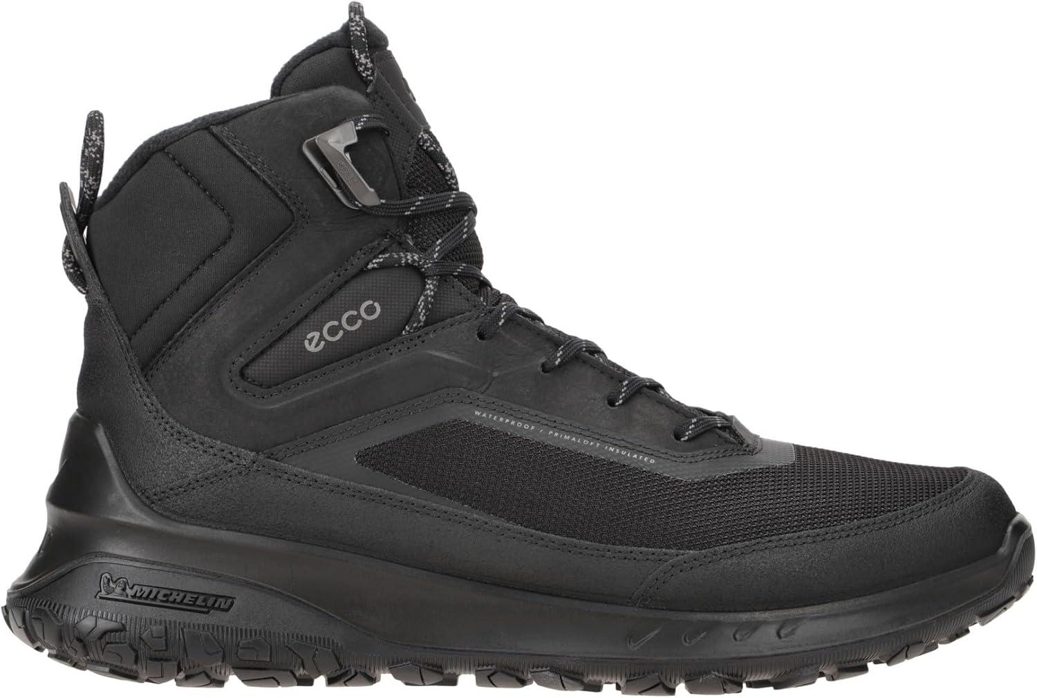 imageECCO Mens Ultra Terrain Waterproof High Hiking BootBlackBlack Nubuck