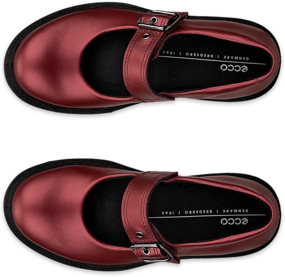 imageECCO UnisexChild Grainer Buckle Mary Jane FlatDark Ruby