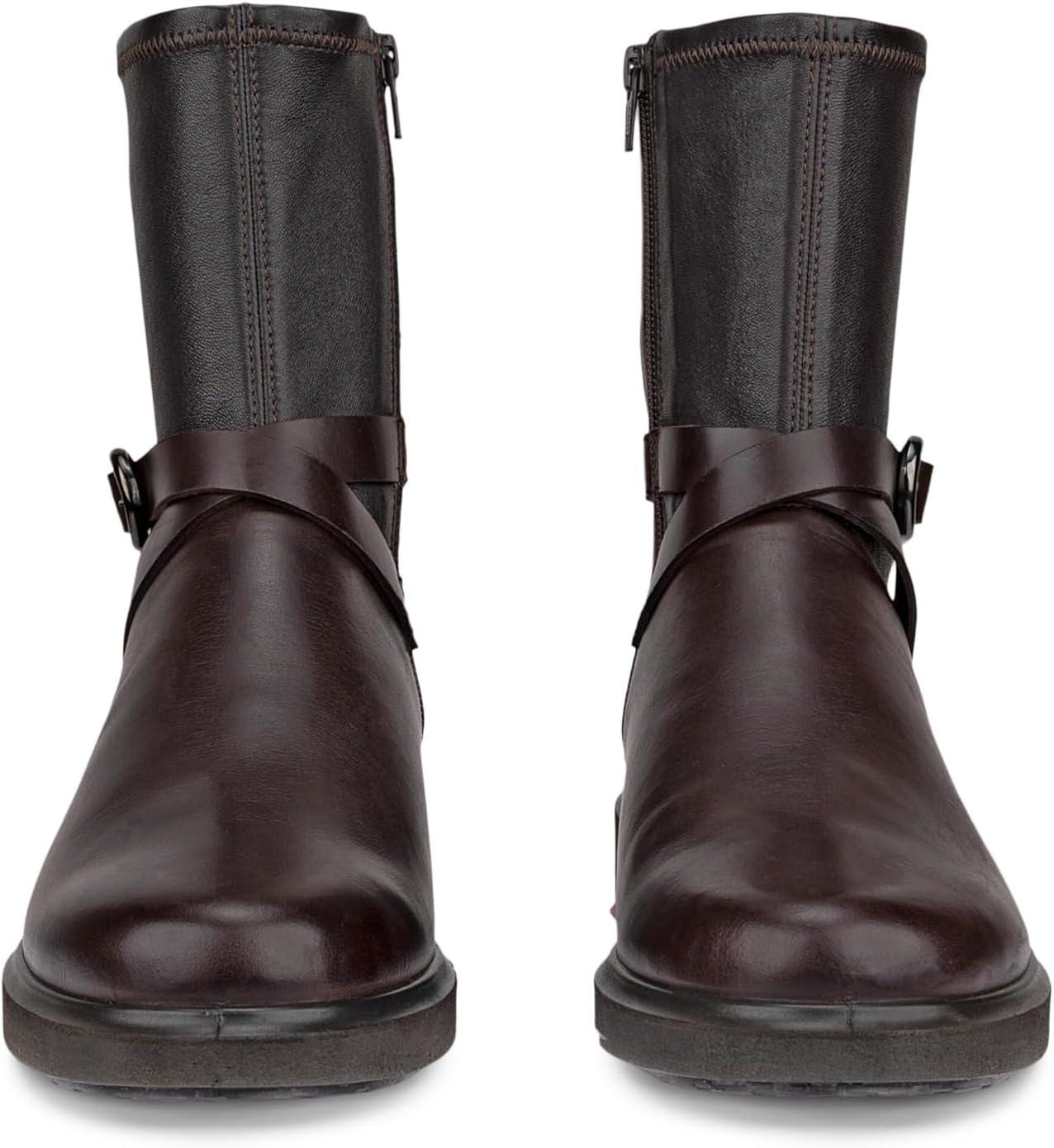 imageECCO Womens Amsterdam Buckle MidCut Ankle BootMocha