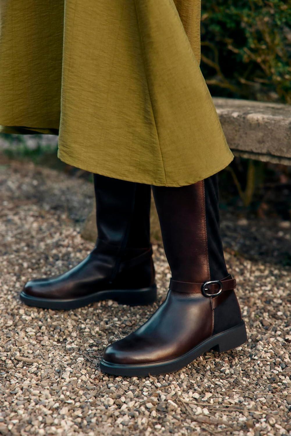 imageECCO Womens Amsterdam Stretch Tall Knee High BootMochaBlack