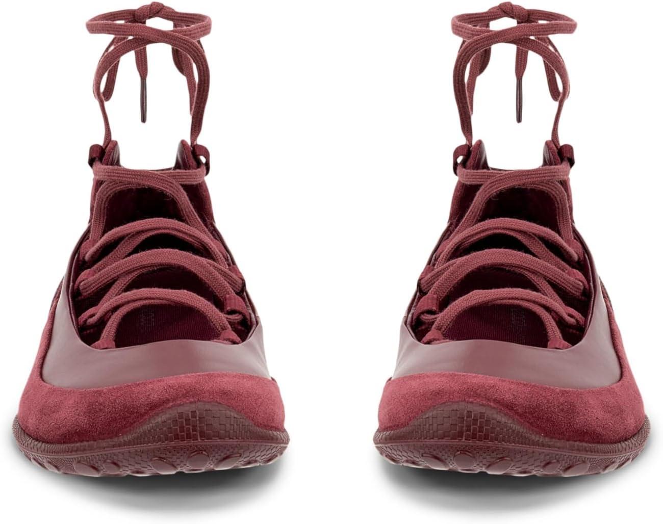 imageECCO Womens Biom Lite Ghillie Tie BallerinaDark Ruby SuedeDark Ruby