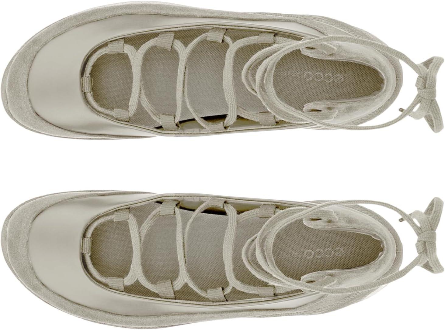 imageECCO Womens Biom Lite Ghillie Tie BallerinaGravel SuedeGravel