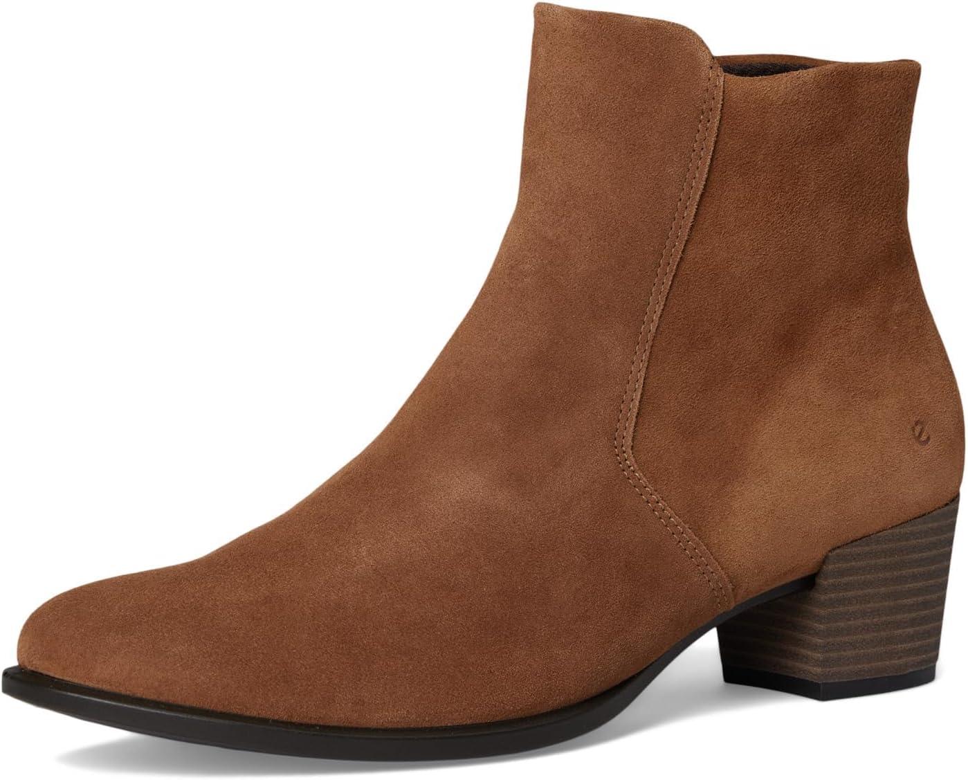 imageECCO Womens Dress Classic 35 Mm Zipper Low Cut Ankle BootCamel Nubuck