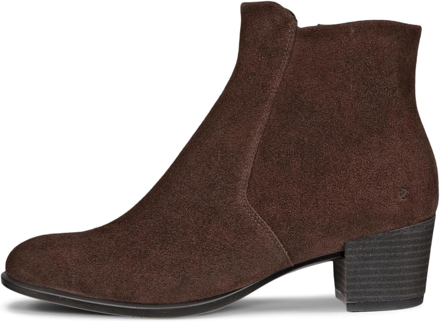 imageECCO Womens Dress Classic 35 Mm Zipper Low Cut Ankle BootCoffee Nubuck