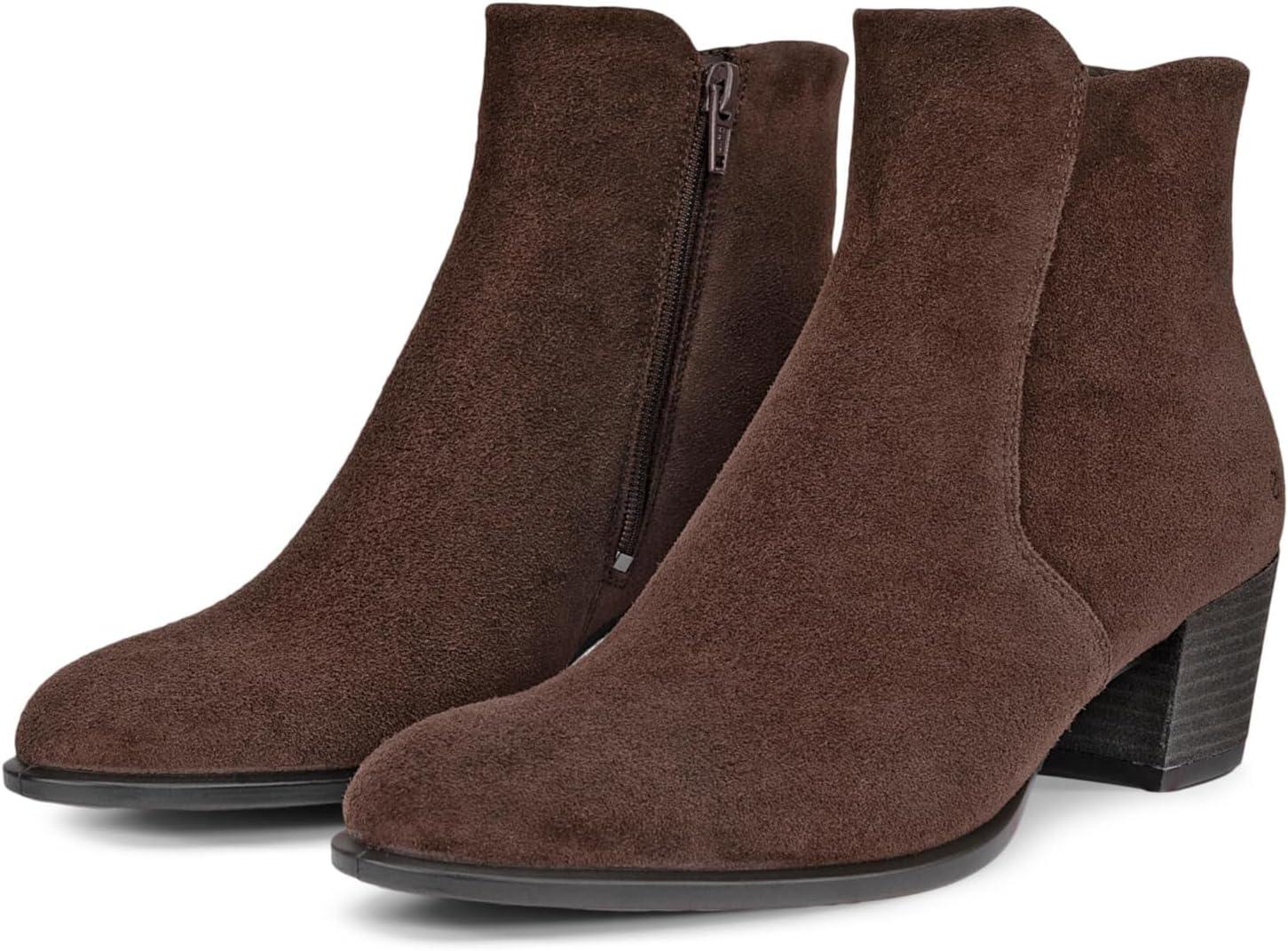 imageECCO Womens Dress Classic 35 Mm Zipper Low Cut Ankle BootCoffee Nubuck