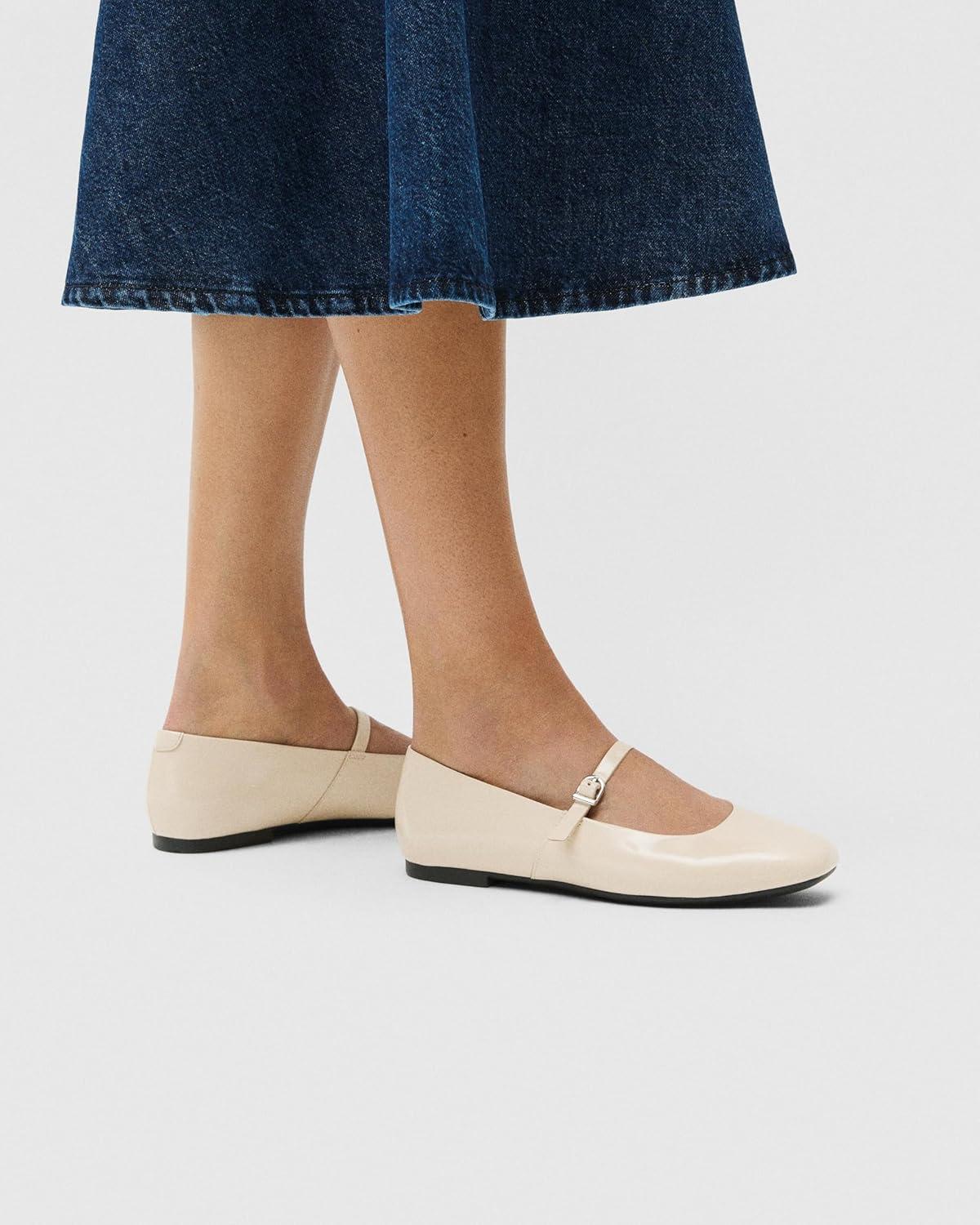 imageECCO Womens Margot Mary Jane BallerinaLimestone Patent