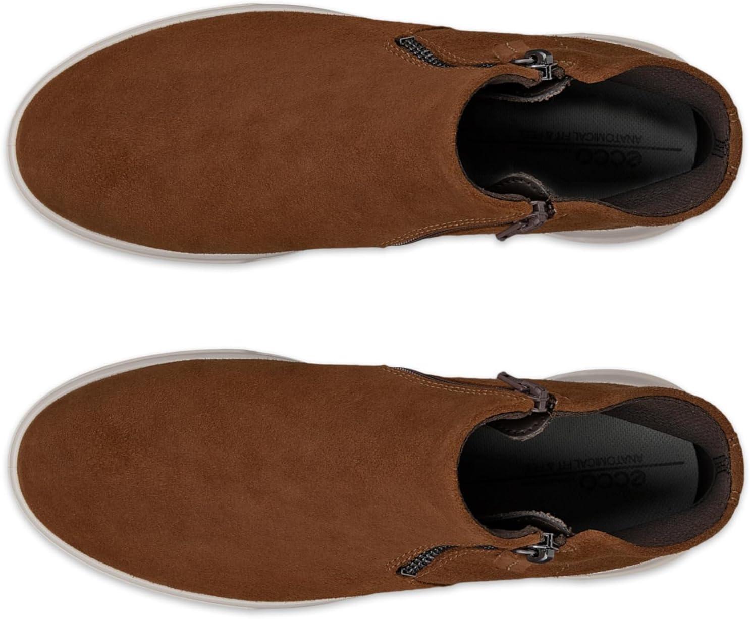 imageECCO Womens Move Zip Bootie Ankle BootCamel Suede