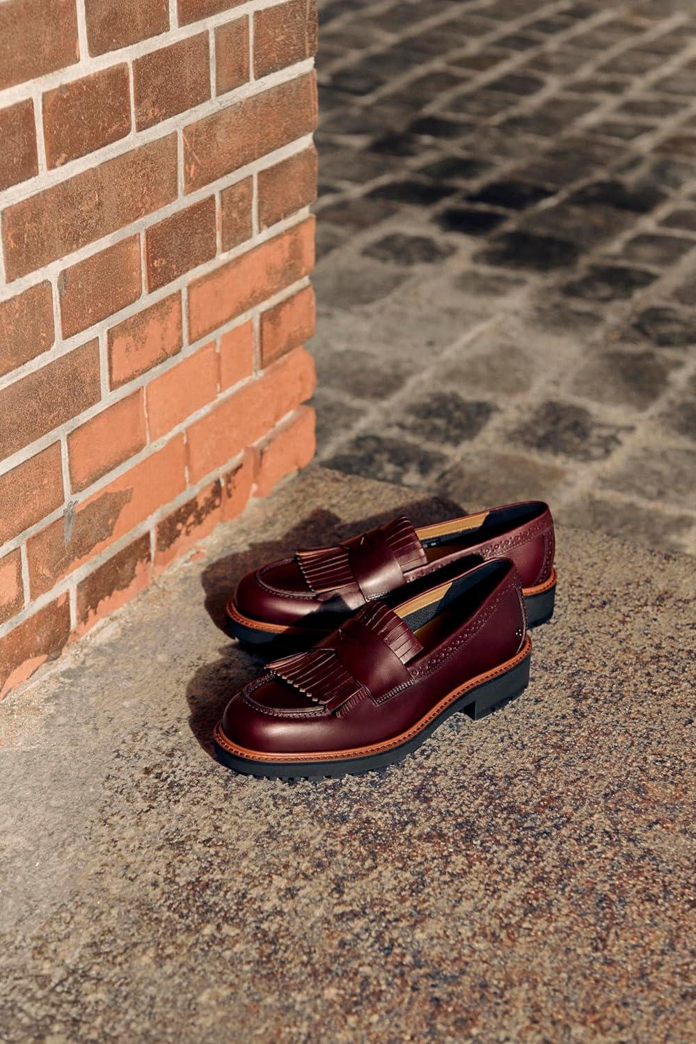 imageECCO Womens Oslo Brogue Penny LoaferDark Ruby