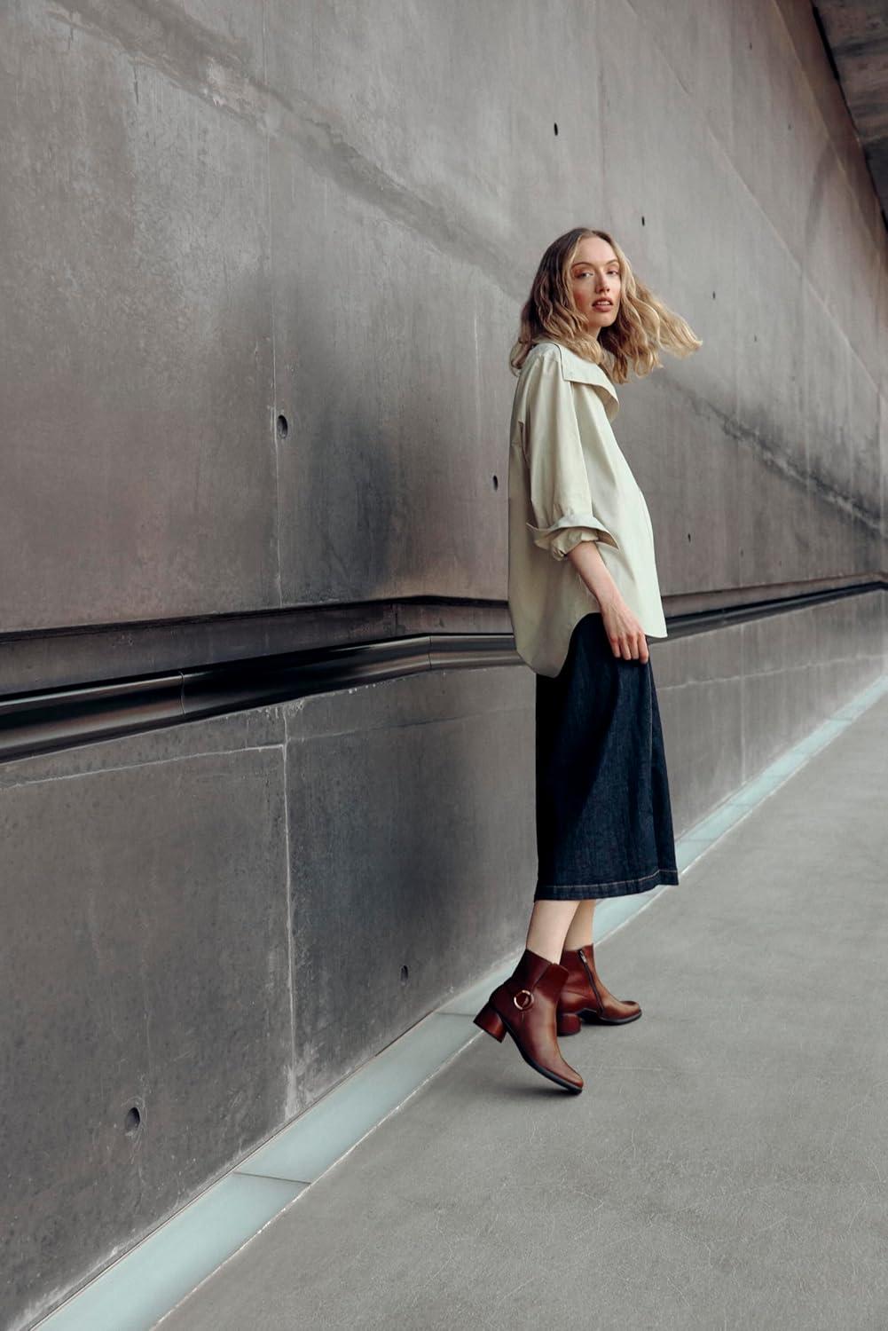 imageECCO Womens Sculpted Luxury 35 Mm Plain Toe Mid Cut Ankle BootMink