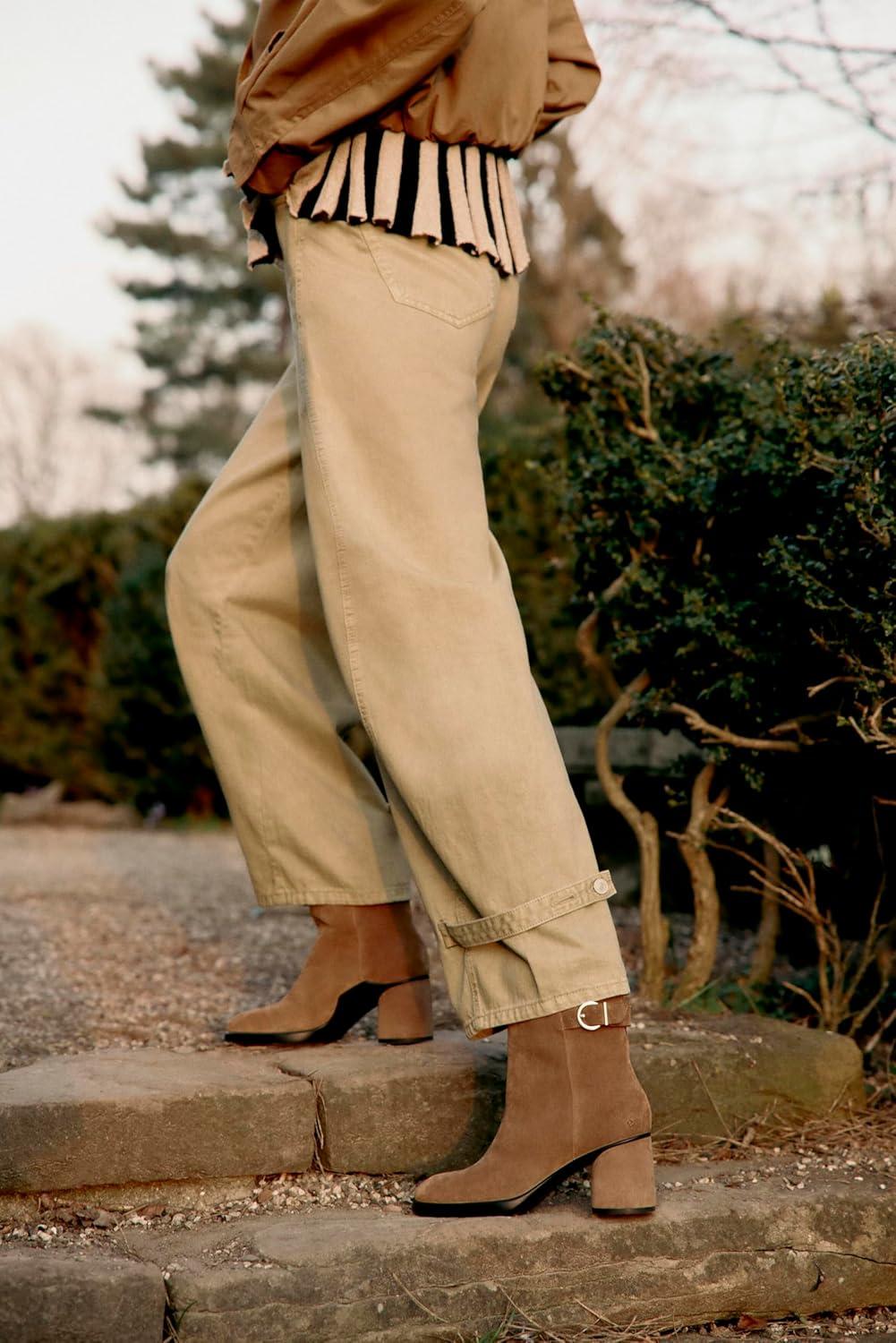 imageECCO Womens Sculpted Luxury 55 Mm Mid Cut Ankle BootCamel Suede