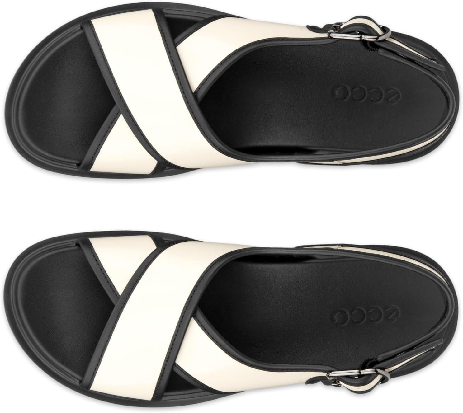 imageECCO Womens Seoul Cross Strap Slingback SandalLimestoneBlack