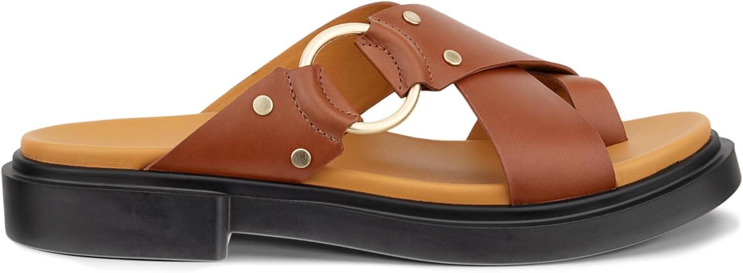 imageECCO Womens Seoul Toe Post Ring Ornament Slide SandalAmber