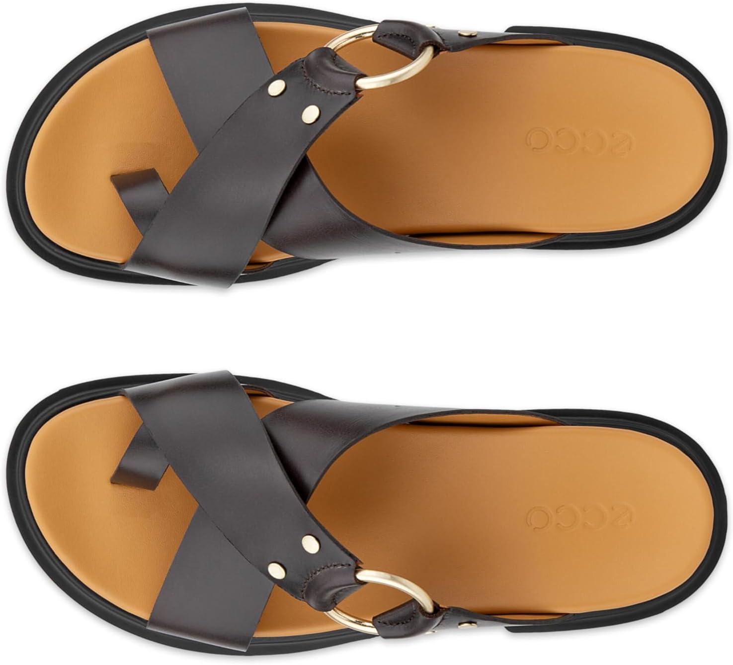 imageECCO Womens Seoul Toe Post Ring Ornament Slide SandalCoffee