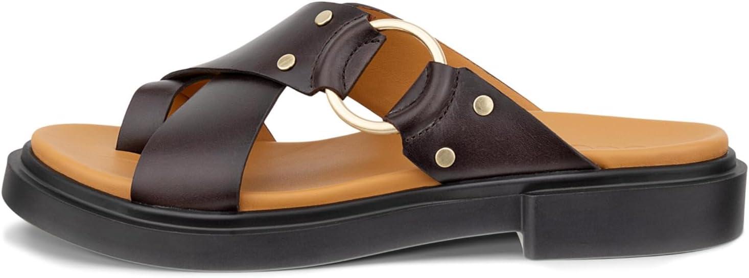 imageECCO Womens Seoul Toe Post Ring Ornament Slide SandalCoffee