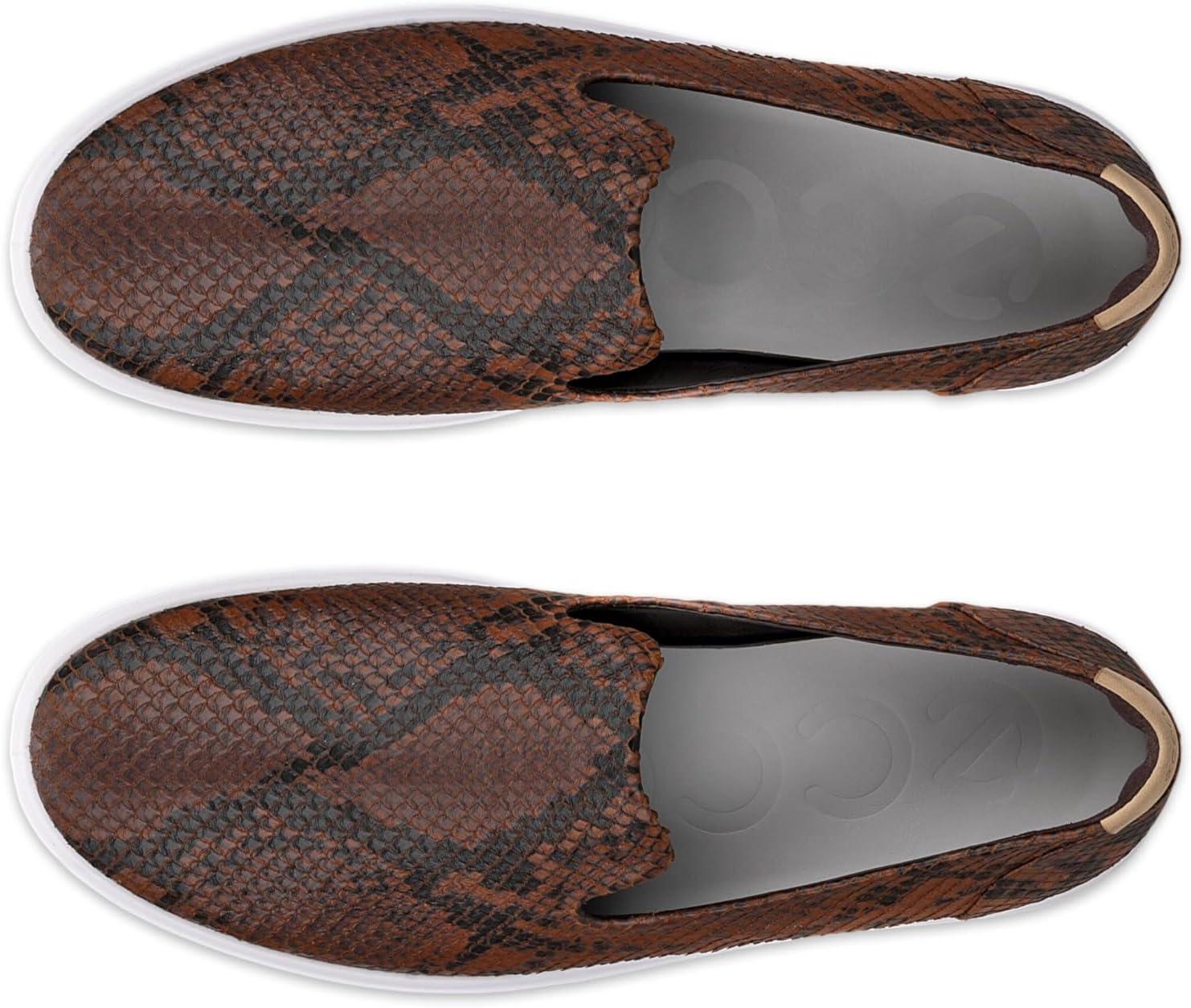 imageECCO Womens Soft 60 Premium Slip on SneakerMinkBlackCoffee Reptile Print