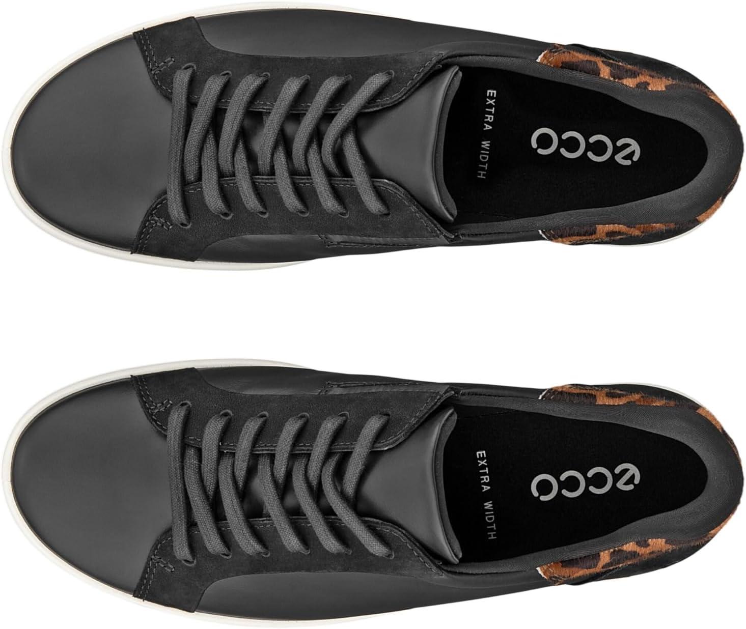 imageECCO Womens Soft 7 Easy SlipBlackLeopard HairBlack Nubuck