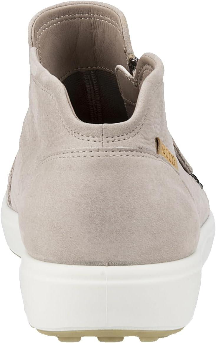 imageECCO Womens Soft 7 Side Zip Bootie Sneaker 75 USGrey Rose Nubuck