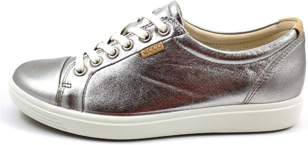 imageECCO Womens Soft 7 Side Zip Bootie Sneaker 75 USSilver Alusilver 1708