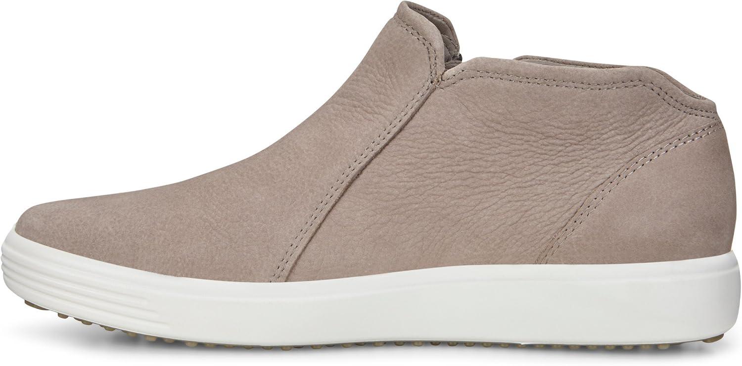 imageECCO Womens Soft 7 Side Zip Bootie Sneaker 75 USWarm GreyPowder Nubuck