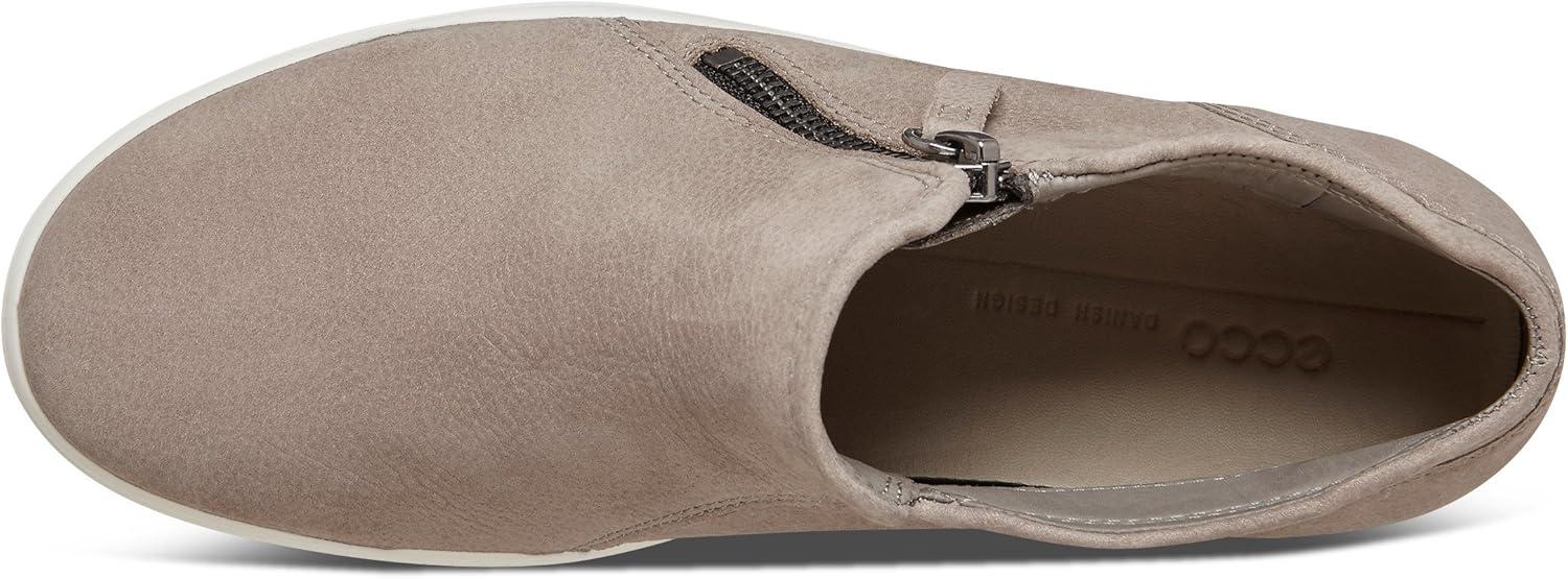 imageECCO Womens Soft 7 Side Zip Bootie Sneaker 75 USWarm GreyPowder Nubuck