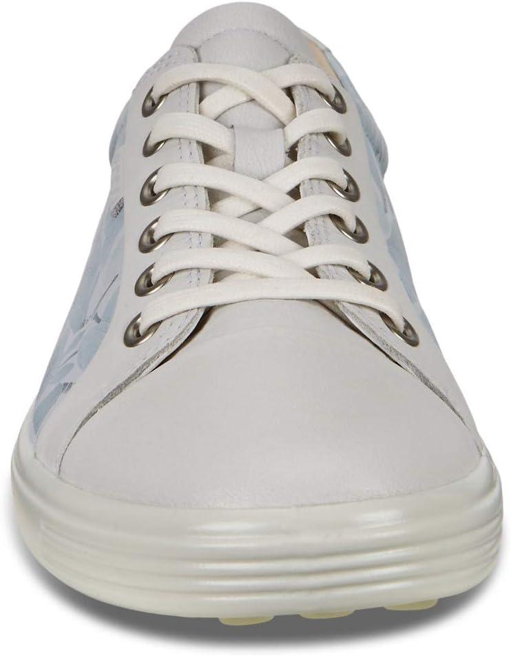 imageECCO Womens Soft 7 Side Zip Bootie Sneaker 75 USWhite Dusty Blue 51843