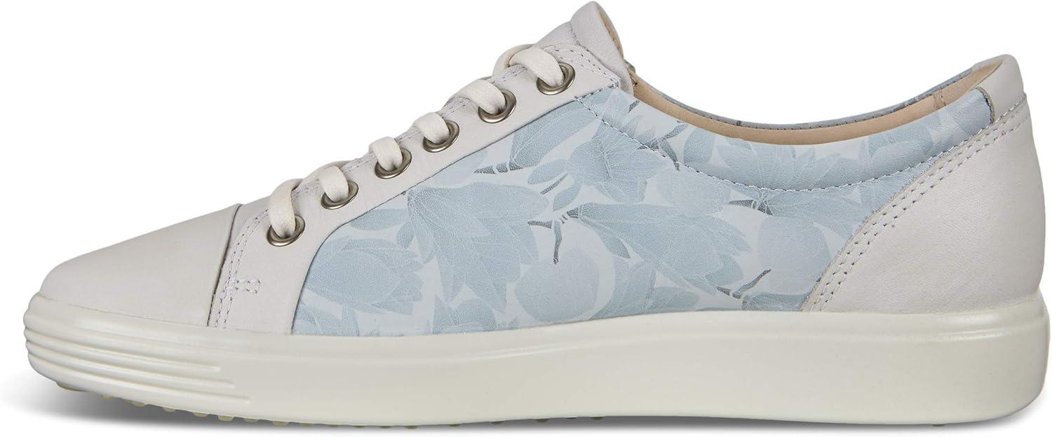 imageECCO Womens Soft 7 Side Zip Bootie Sneaker 75 USWhite Dusty Blue 51843