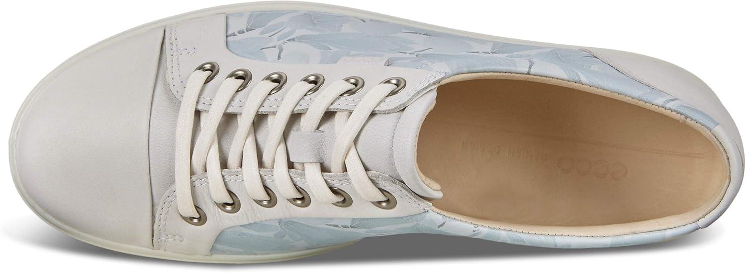 imageECCO Womens Soft 7 Side Zip Bootie Sneaker 75 USWhite Dusty Blue 51843