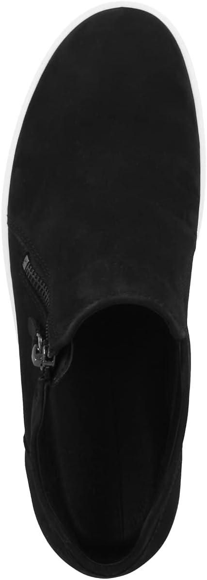 imageECCO Womens Soft 7 Side Zip Bootie SneakerBlackPowder Nubuck