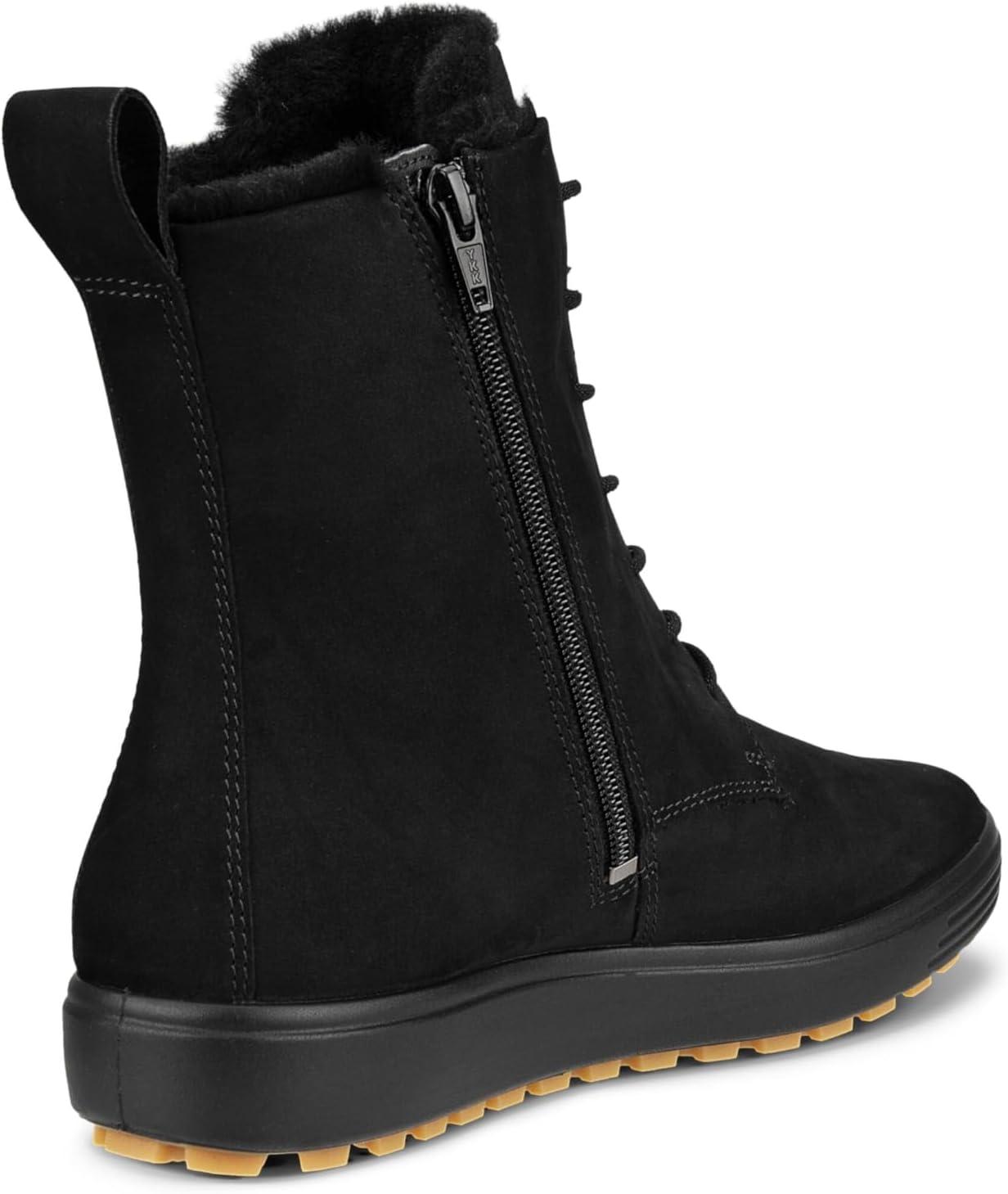 imageECCO Womens Soft 7 Tred HighCut Boots Mid CalfBlack Nubuck