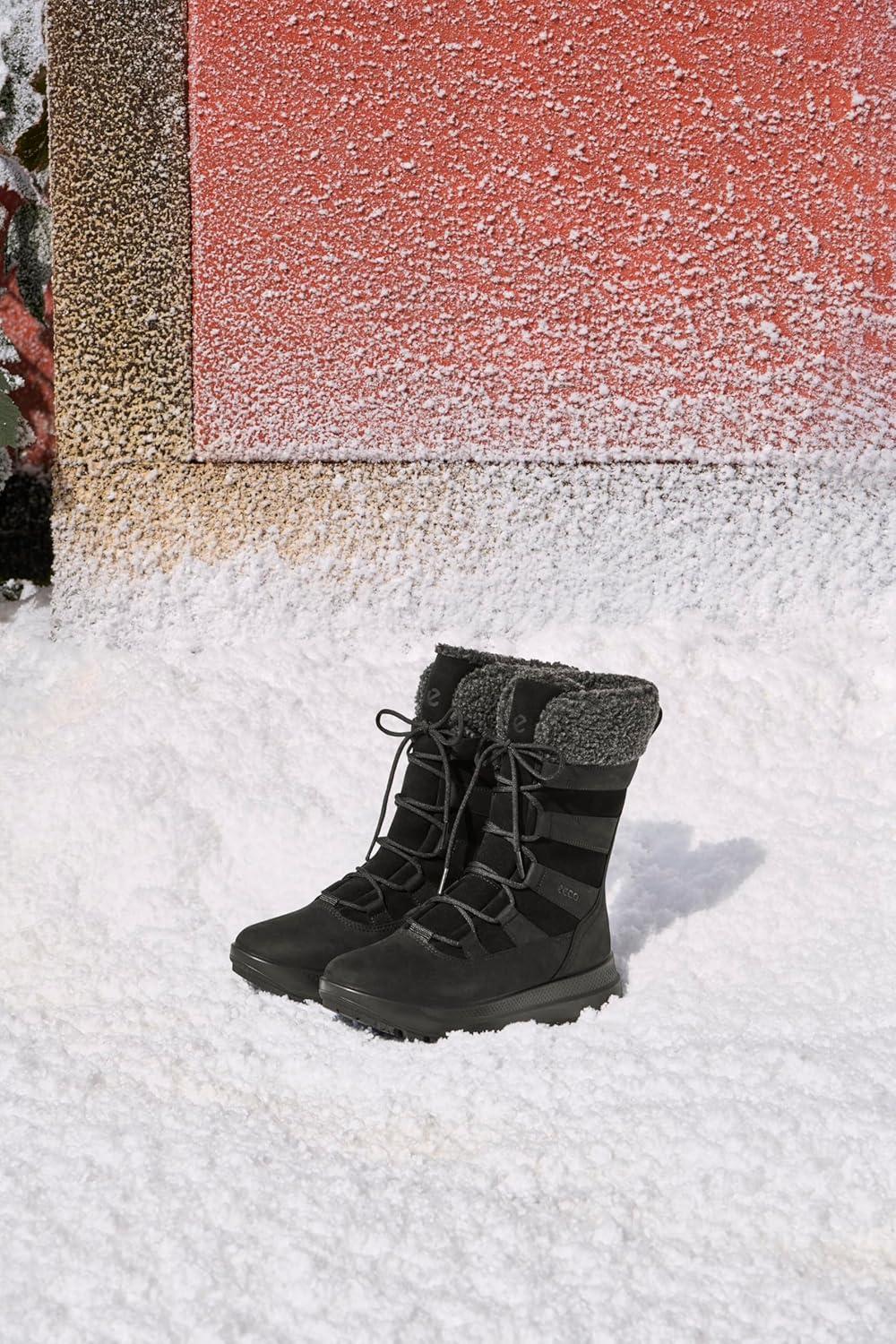 imageECCO Womens Solice Arctic Waterproof Snow BootBlack Nubuck Primaloft