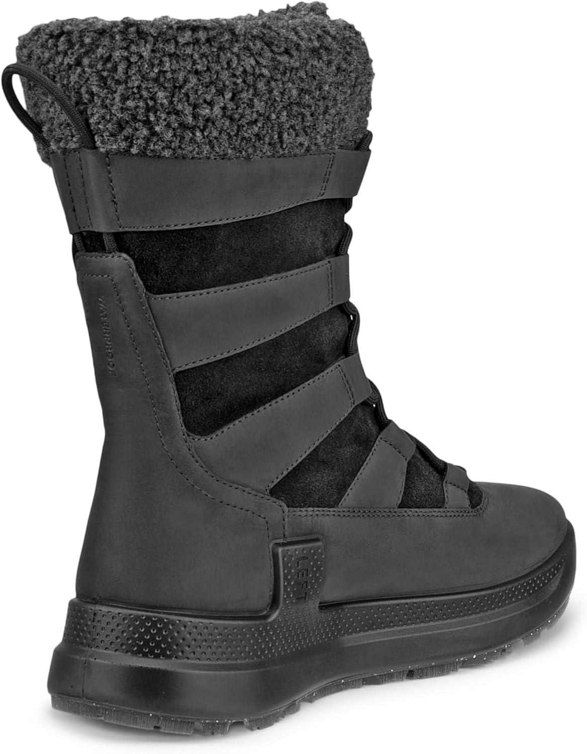 imageECCO Womens Solice Arctic Waterproof Snow BootBlack Nubuck Primaloft