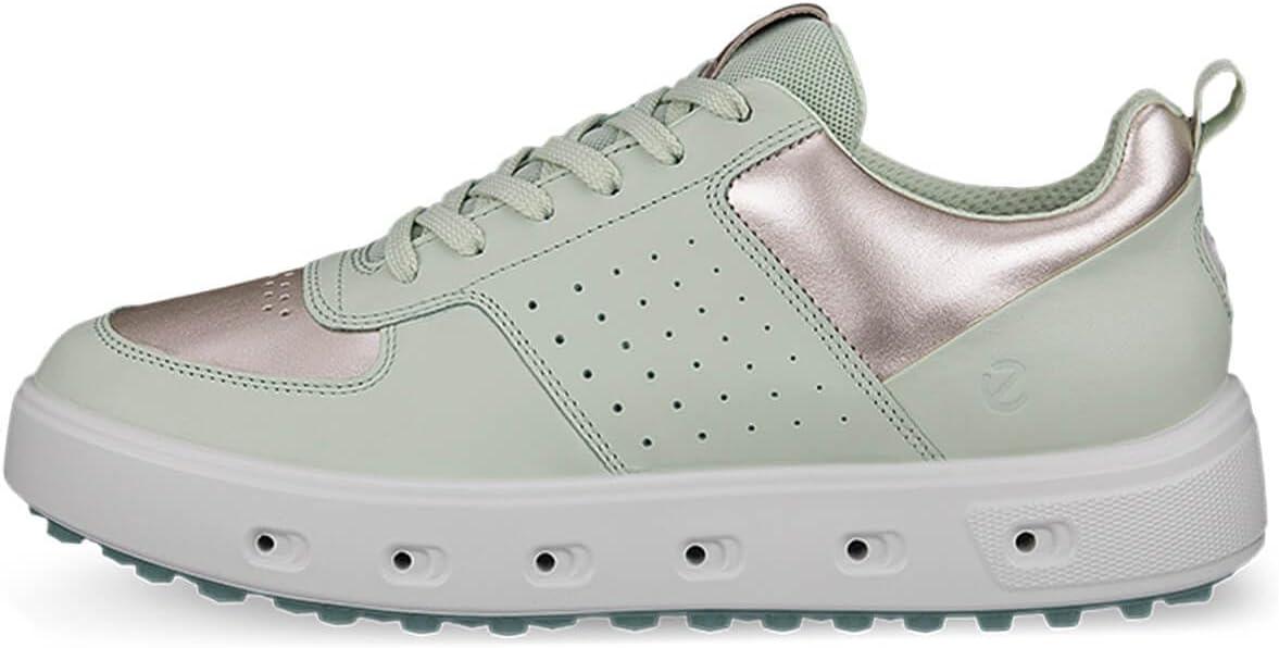 imageECCO Womens Street 720 Goretex Waterproof Golf ShoeGold Metallic Matcha