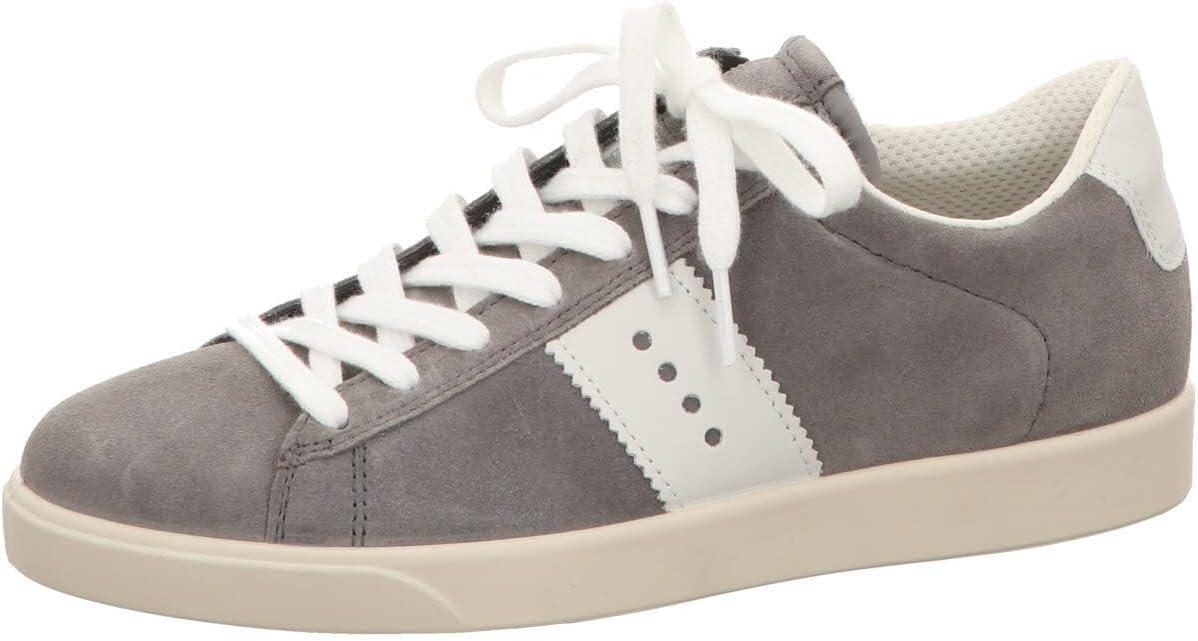 imageECCO Womens Street Lite Retro SneakerSteelWhite Suede