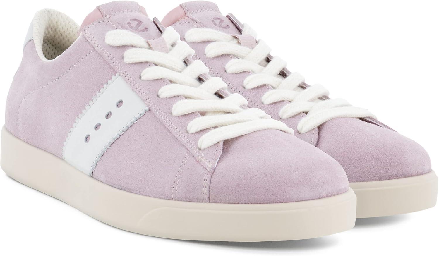 imageECCO Womens Street Lite Retro SneakerViolet IceWhite Suede