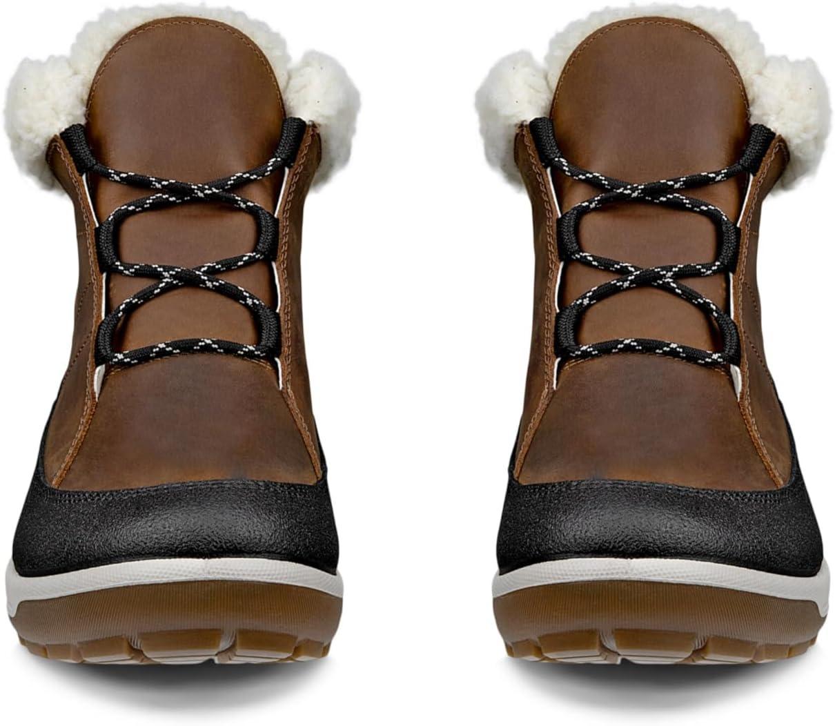 imageECCO Womens Trace Lite Waterproof Warm Lined Low Ankle BootBlackCamel