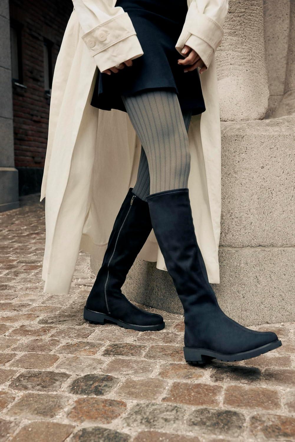 imageECCO Womens Vienna Stretch Textile Tall Knee High BootBlack Stretch Textile