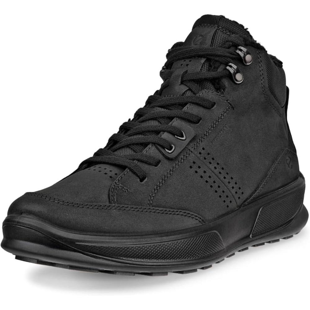 imageECCO Mens Byway 20 High Top Waterproof Ankle BootBlackBlack Nubuck