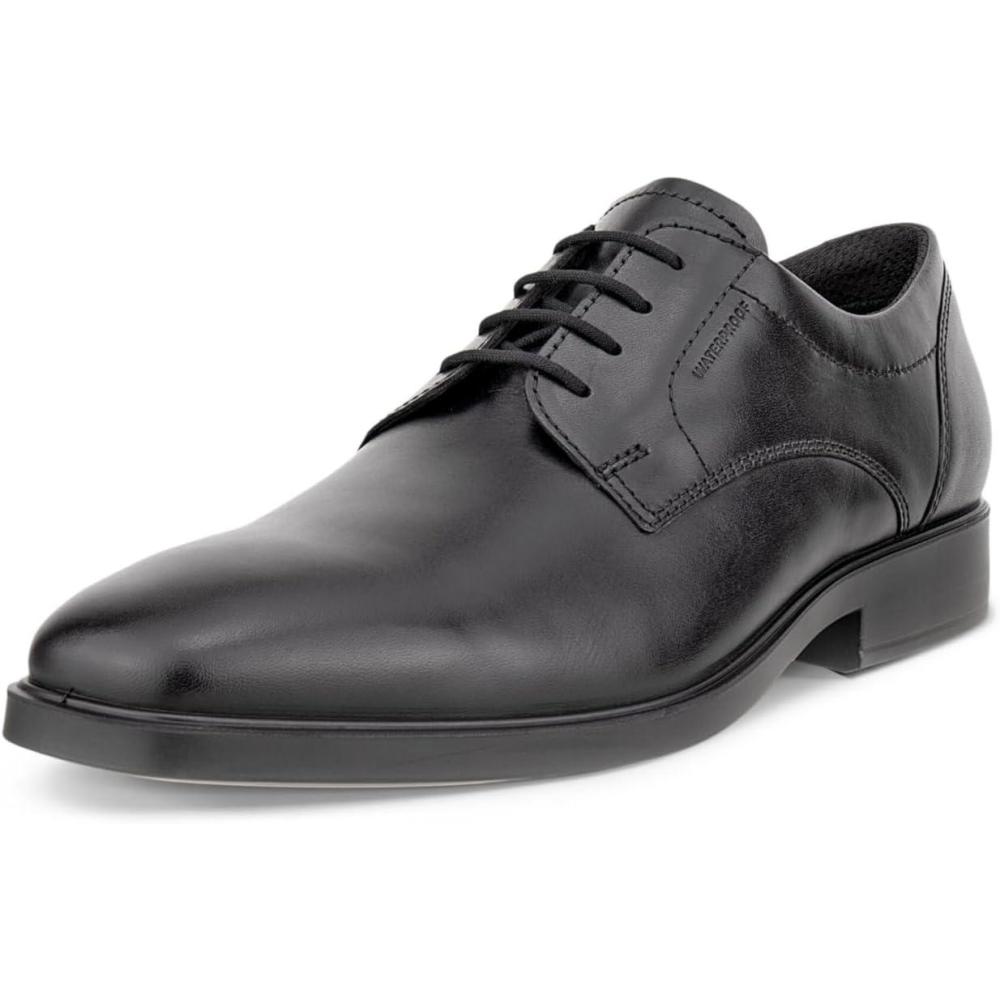 imageECCO Mens Milan Plain Toe Derby WaterproofBlack