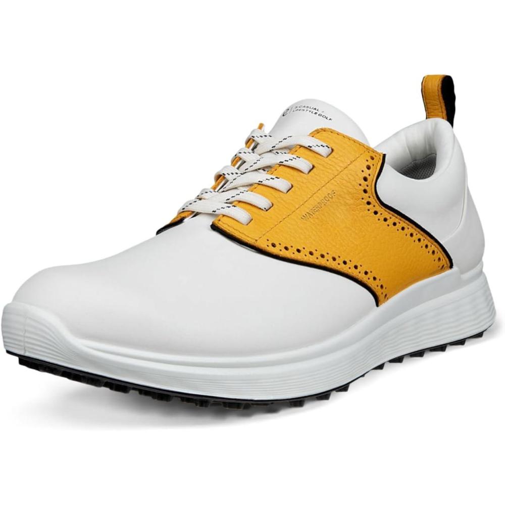 imageECCO Mens S Casual Saddle WaterproofWhiteSaffron