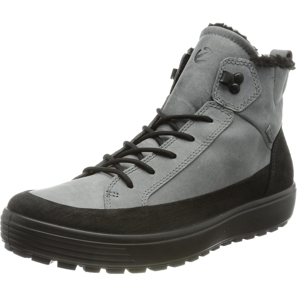 imageECCO Mens Soft 7 Tred Fashion BootBlackTitanium Nubuck