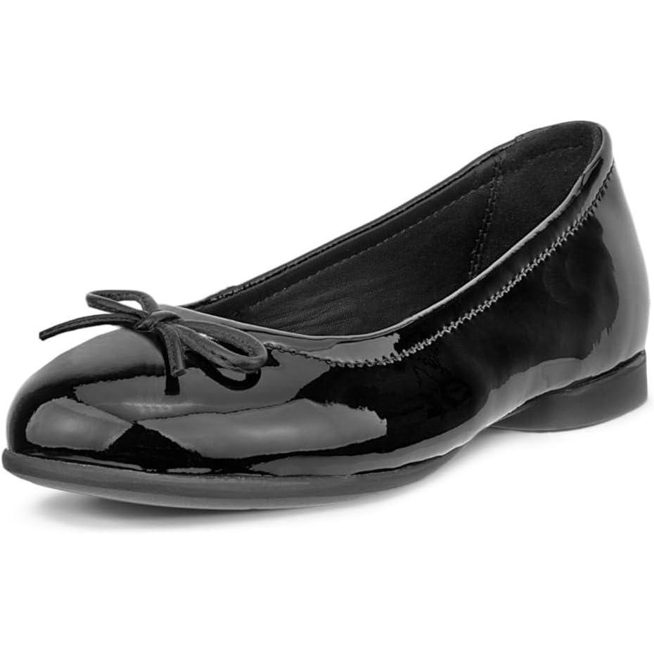 imageECCO UnisexChild Anine Slipon Dress Bow Ballet FlatBlack