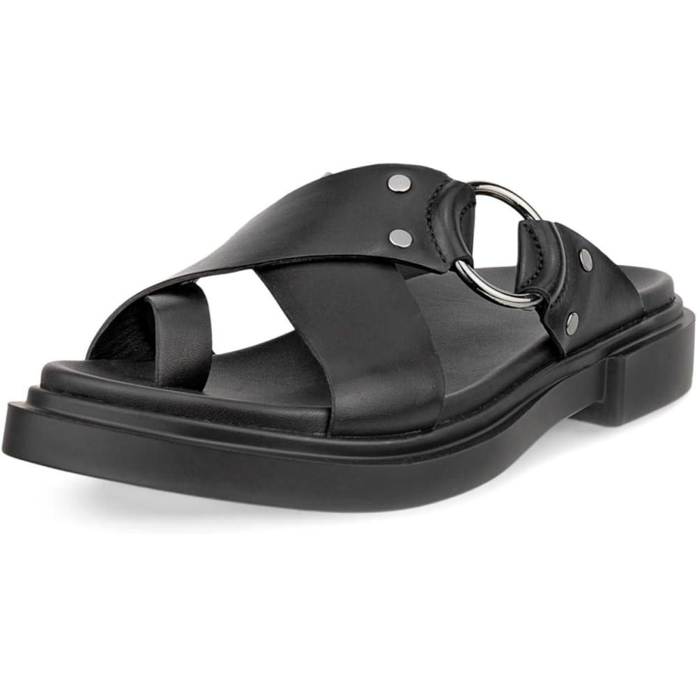 imageECCO Womens Seoul Toe Post Ring Ornament Slide SandalBlack