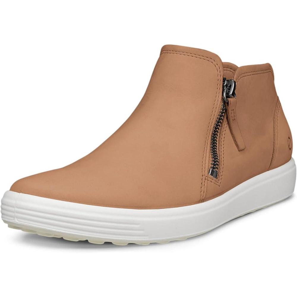 imageECCO Womens Soft 7 Side Zip Bootie Sneaker 75 USCashmereCashmere