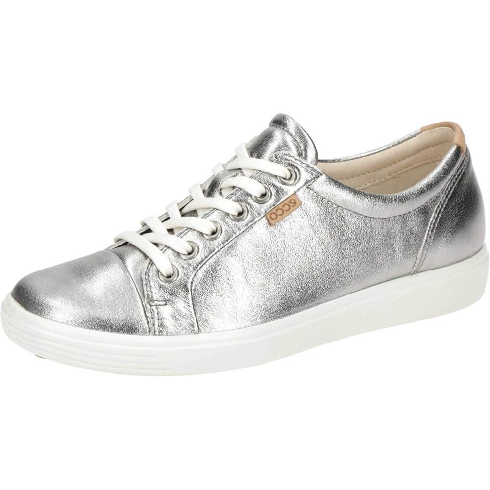 imageECCO Womens Soft 7 Side Zip Bootie Sneaker 75 USSilver Alusilver 1708
