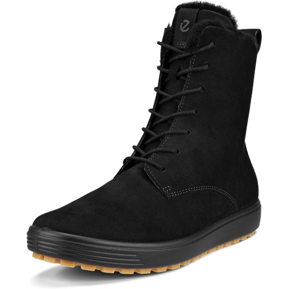 imageECCO Womens Soft 7 Tred HighCut Boots Mid CalfBlack Nubuck