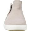 imageECCO Womens Soft 7 Side Zip Bootie Sneaker 75 USGrey Rose Nubuck