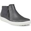 imageECCO Womens Soft 7 Side Zip Bootie SneakerSilver MetallicMagnet Nubuck